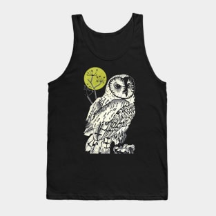 Night Owl with Yellow Moon Tank Top